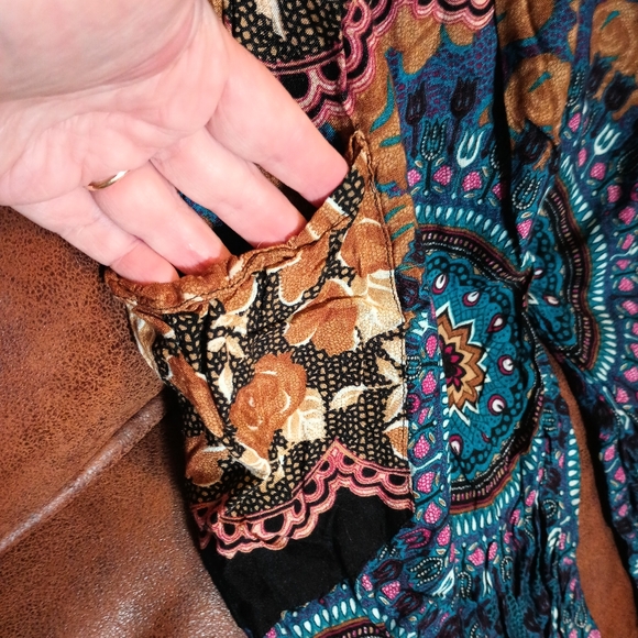 EARTHBOUND TRADING CO Harem Boho Hippie Gypsy Loose High Waist Pants Women Small - Picture 5 of 9